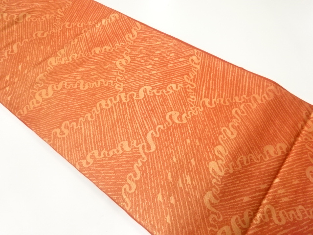 アンティーク　抽象模様織出し袋帯（材料）